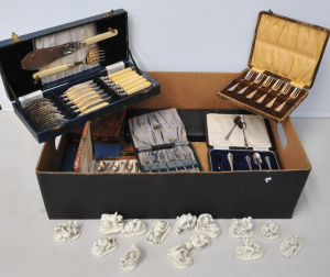 Lot 033 - Mixed Group inc Large lot of boxed EPNS Cutlery Fish & Carving Set