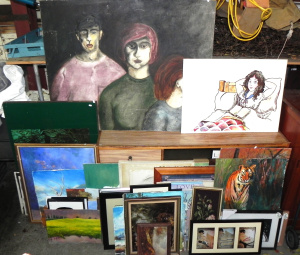 Lot 045 - Large group of framed and unframed painting, prints, and pictures inc