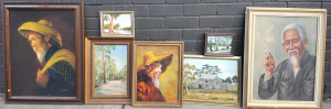 Lot 056 - Group lot - Framed Decorative Oil Paintings - Australian Landscapes in