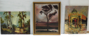 Lot 074 - Robert Stokes (Active c1970s - 90s) 3 x Oil Paintings - unframed 'A St