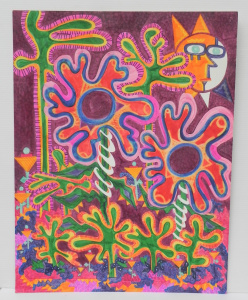 Lot 115 - Kerri Stokes (Active c1970s - 90s) Large unframed Ink & Watercolou