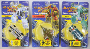 Lot 131 - 3 x mint carded Kenner Transformers Machine Wars action figures inc Th