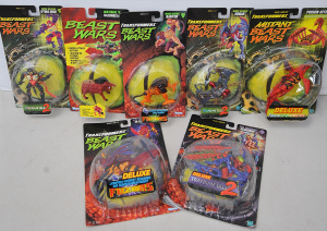 Lot 134 - 7 x mint carded Transformers Beast Wars action figures inc Kenner Delu