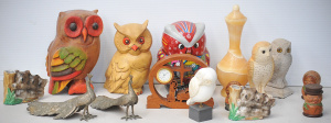 Lot 157 - Mixed Group lot mostly Animal Figures inc Ceramic, Carved , Plaster Ow