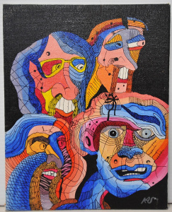 Lot 214 - Kerri Stokes (Active c1970s - 90s) Small unframed Oil Painting & I