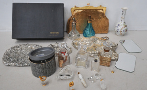 Group lot Vintage Ladies Bags & Perfume Bottles inc Glomesh, Oroton &