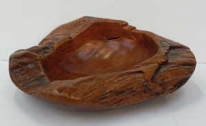 Lot 082 - Natural found timber bowl - 50cm W