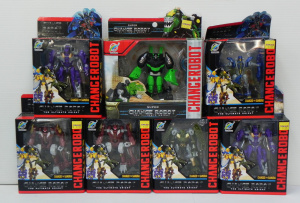 Lot 098 - 7 x mint boxed Chage Robot (Transformers clones) figures inc 1 x Super