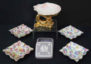 Lot 202 - Group lot of vintage Ceramics inc Mingay Aust Pottery Lustre Dolphin C
