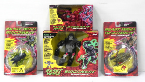 Lot 124 - 4 x vintage mint boxed and carded Transformers Beast Wars Biocombat fi
