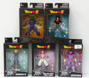 Lot 126 - 5 x mint boxed Dragon Ball Z Dragon Stars Action Figures - Piccolo, Ja