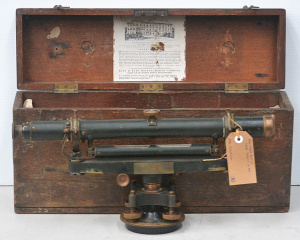 Lot 129 - 1940s boxed large Buff & Buff Manufacturing Co brass surveying tra