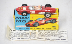 Lot 190 - Vintage Boxed Corgi Toys diecast - Number 154 Ferrari F1 Grand Prix Ra