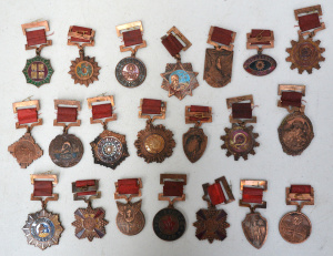 Lot 038 - Vintage Assorted 1940-50s Chinese Brass Medals & Medallions incl M