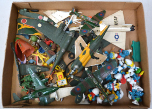 Lot 105 - Group vintage toys inc Timpo Figures & Accessories, Smurfs, Made P