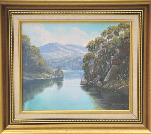 Lot 118 - Mal Gilmour (1943 - ) Framed Oil Painting - Long Point, Shoalhaven Riv