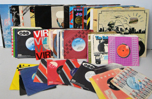 Box Lot of Vinyl LPs & 45rpm Records & Singles incl Kim Wylde, Rolling S