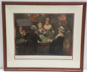 Lot 009 - Framed original issue Pears advertising print c1908 A Winter's Evening