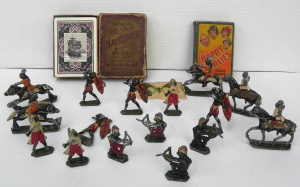 Lot 039 - Tin vintage items inc Lead Figures - Indians on Horseback, Indians, C