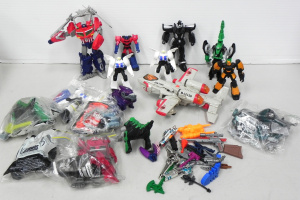 Lot 043 - Group of Transformer figures inc Power Glide, Optimus Prime Beastfunte