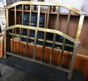 Lot 048 - Brass King Single Bed Head & End - Bed Head 116cm H x 140cm W