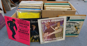 Lot 091 - 2 x Boxes of Vintage Vinyl LP Records incl Marty Robbins, Simon &
