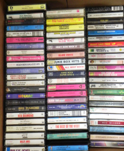 Lot 092 - Box of vintage cassette tapes inc Roy Orbison, America, John Couger Me