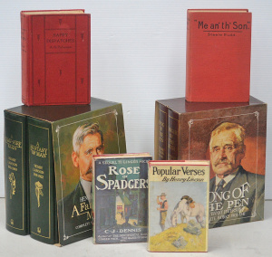 Lot 097 - Group lot Vintage Australian Poetry & Literature Books inc 2 Vol
