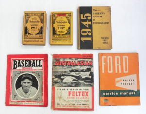 Lot 098 - Group lot vintage Ephemera inc 1956 Ford Anglia Prefect Service Manual
