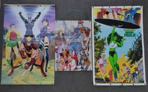 Lot 101 - 3 x Vintage Comic Book Character Posters incl The Sensational She-Hulk