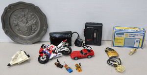 Lot 107 - Small Box of Mixed Items incl Vintage Panasonic Walkman, Boxed Transis