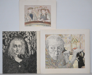 Lot 118 - Kerri Stokes (Active c1970 - 90s) 3 x Unframed or Mounted Pencil &