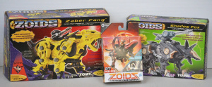 Lot 128 - 3 x boxed Zoids figures w instructions inc motorised Zaber Fang &