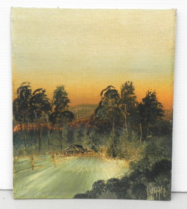 Lot 159 - Neil Savage (1929 - 2000) Unframed Oil painting - The Country Property