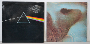 Lot 193 - 2 x Vintage Pink Floyd Vinyl Lp Records - Meddle & Dark side of th