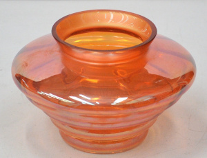 Lot 209 - Vintage Australian Crown Crystal Iridescent Marigold Carnival Glass Be
