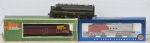 3 x Vintage HO Scale Locomotoive Models incl HO Kato Diesel Locomotive 9604 Penn