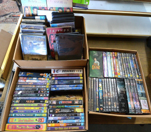 Lot 024 - 3 x Boxes of Assorted DVDs incl That 70s Show, 30 Rock, Northern Expos