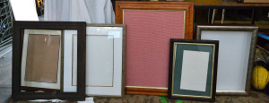 Lot 051 - Group lot of Frames inc 1900s Maple Veneer, Shadow box etc