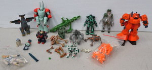 Lot 075 - Group of vintage made robot and other model kits, some painted, inc Ma