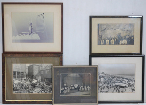 Lot 076 - 5 x framed pictures inc historical photo prints - Glenelg Beach, big b