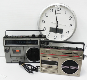 Lot 112 - Group Lot inc, 2 x Radio Cassette Recorder Players, Sanyo & Maruni