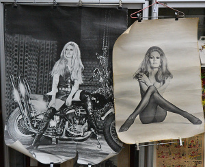 Lot 121 - 2 x vintage black and white Bridget Bardot posters inc for Vu! (120cm