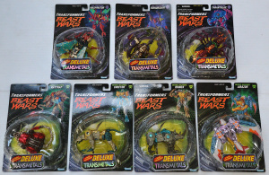 Lot 185 - 7 x as new carded Transformers - Beast Wars Deluxe Transmetals figures