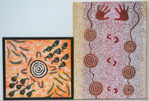 Lot 186 - 2 x Australian Aboriginal Oil Paintings - Tanya Corby Nungurayi (1961