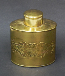 Lot 205 - Vintage Joseph Sankey & Sons Arts & Crafts polished Brass Tea