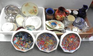 Lot 056 - 2 x Boxes of assorted Vintage & Contemporary China, Pottery and gl