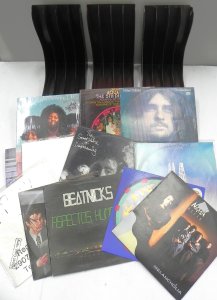 Lot 061 - Group lot - Vintage Vinyl Lp Records & Plastic 1970s Record Racks