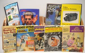 Lot 075 - 2 boxes of vintage and retro books and periodicals inc softback fictio