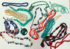 Lot 102 - Large lot modern natural Stone jewellery mostly necklaces inc Lapis, T